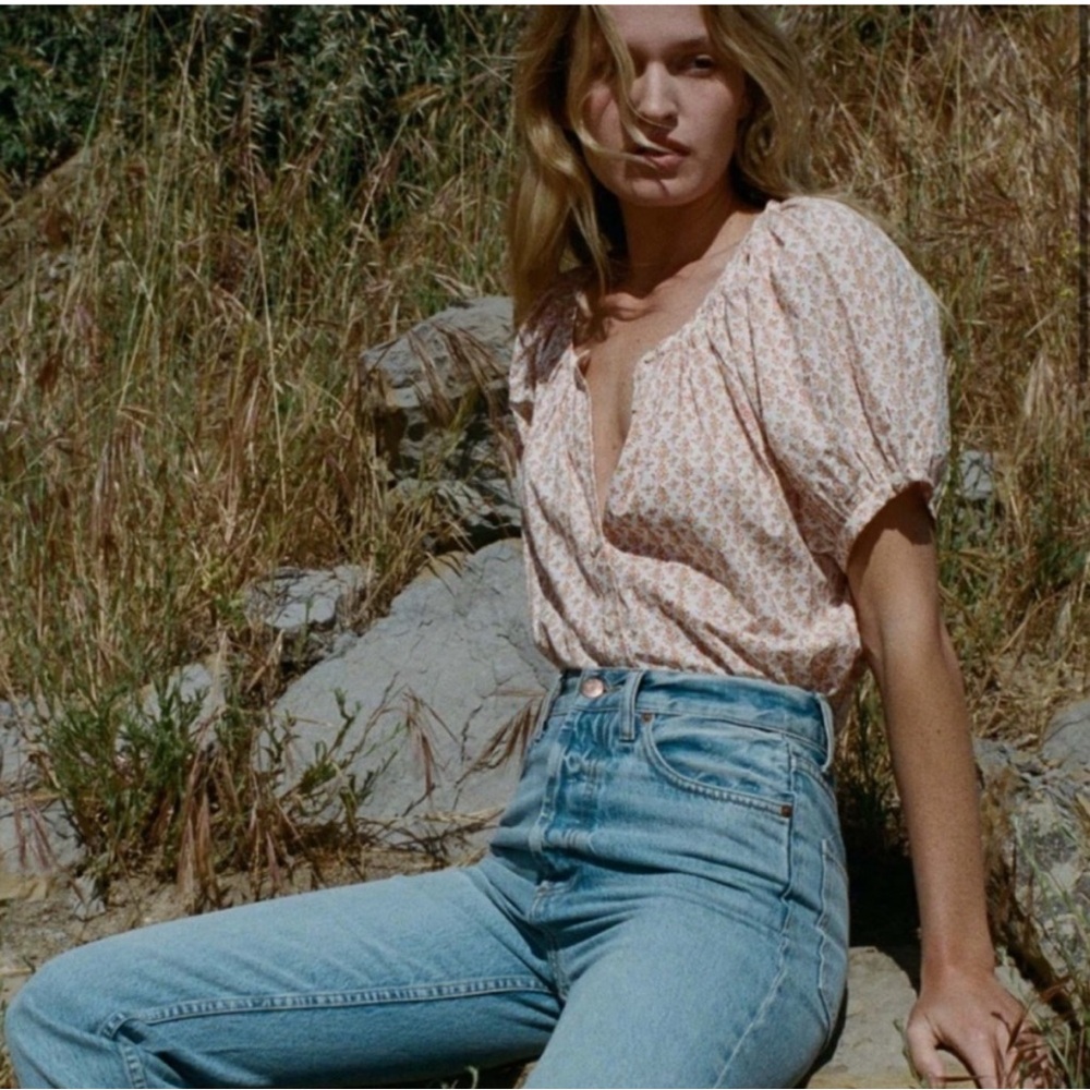 DÔEN June Floral Print Blouse